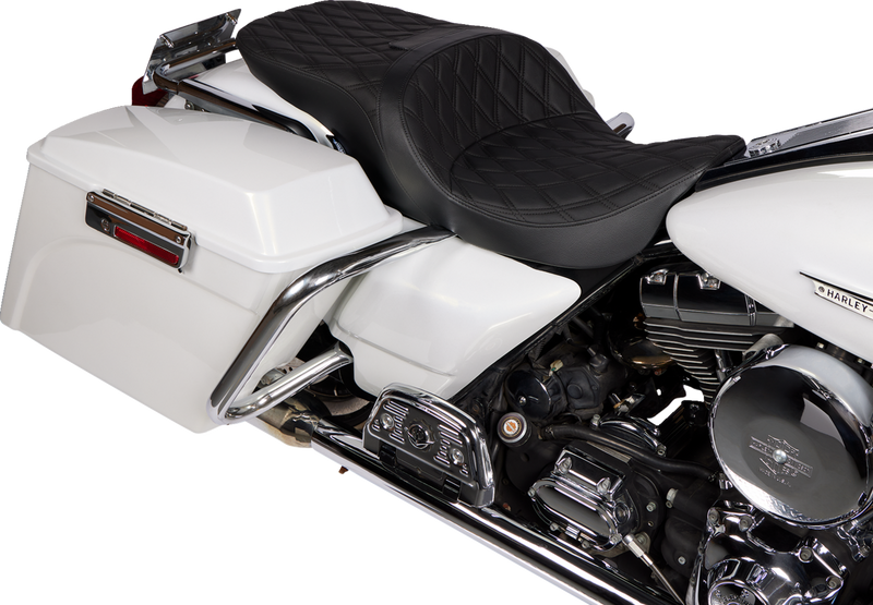DRAG SPECIALTIES SEATS, DRAG Specialties Seats Freedom Seat with Vinyl Cover for Harley FLH 1997-2007, Part #08011504-4676B
