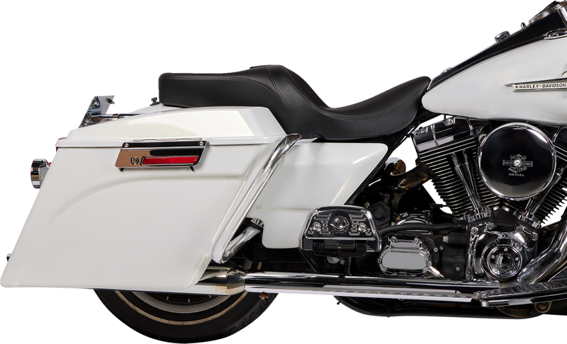 DRAG SPECIALTIES SEATS, DRAG Specialties Seats Freedom Seat - Solar Leather Black for Harley FLH 1997-2007 (Part #08011508-4676E)