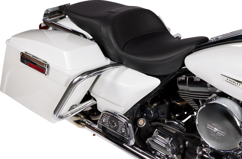 DRAG SPECIALTIES SEATS, DRAG Specialties Seats Freedom Seat - Solar Leather Black for Harley FLH 1997-2007 (Part #08011508-4676E)