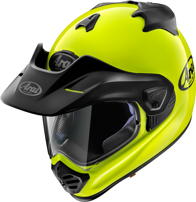 ARAI HELMETS, ARAI Helmets XD-5 Fluorescent Yellow Helmet with VAS-A Shield System and Max-Vision Shield - XS