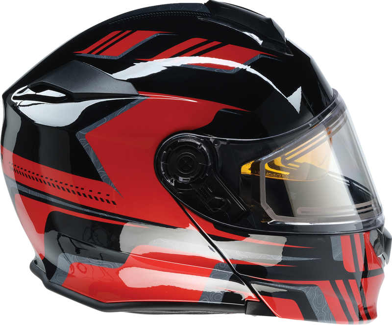 Z1R, Z1R Solaris 2.0 Helmet First Tracks Electric Dual Pane Shield XL - Black/Red