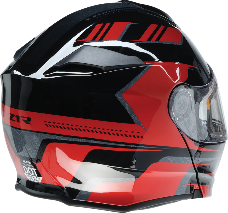 Z1R, Z1R Solaris 2.0 Helmet First Tracks Electric Dual Pane with Sun Visor - Black/Red, 2XL (Part No. 0120-0830)