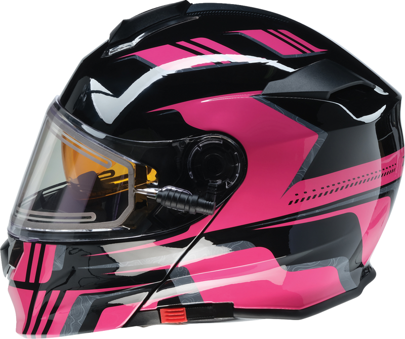 Z1R, Z1R Solaris 2.0 Helmet - First Tracks Electric Dual Pane Shield - Black/Pink, Small (Part #0120-0844)