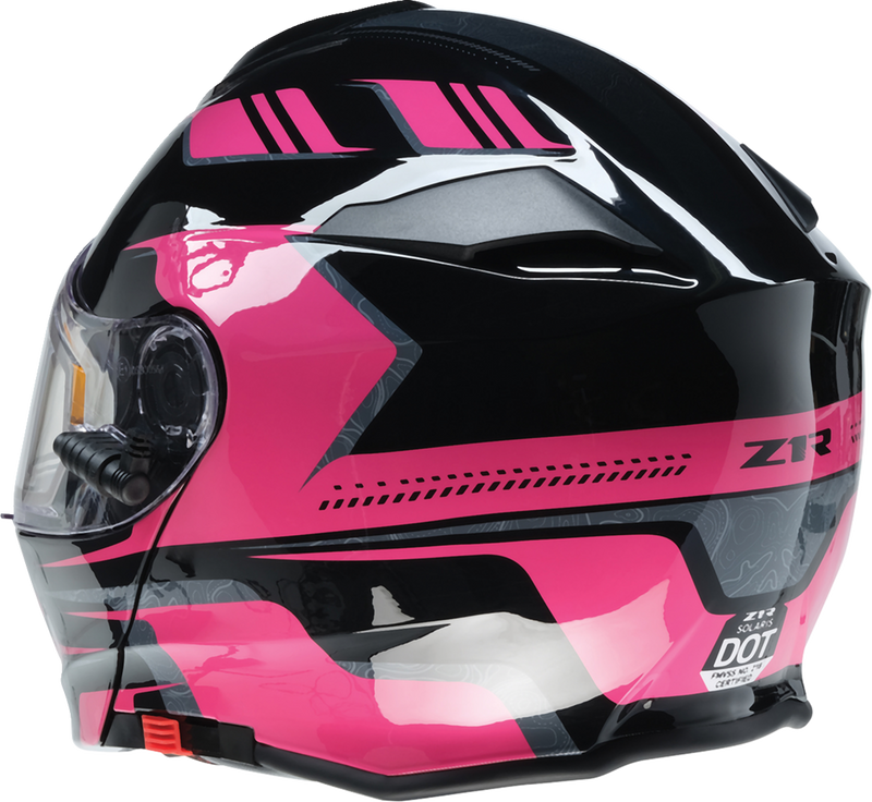 Z1R, Z1R Solaris 2.0 Helmet First Tracks Electric Dual Pane Shield Black/Pink 2XL - Part 0120-0848