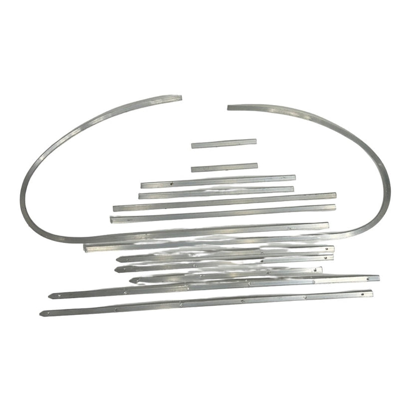 Side Car Trim Set - Aluminum Strips, Shoe style