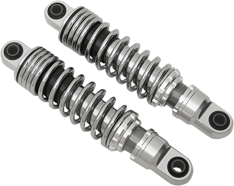 DRAG SPECIALTIES SHOCKS, DRAG SPECIALTIES SHOCKS Premium Ride-Height Adjustable 11-Inch Chrome Shock C16-0155A