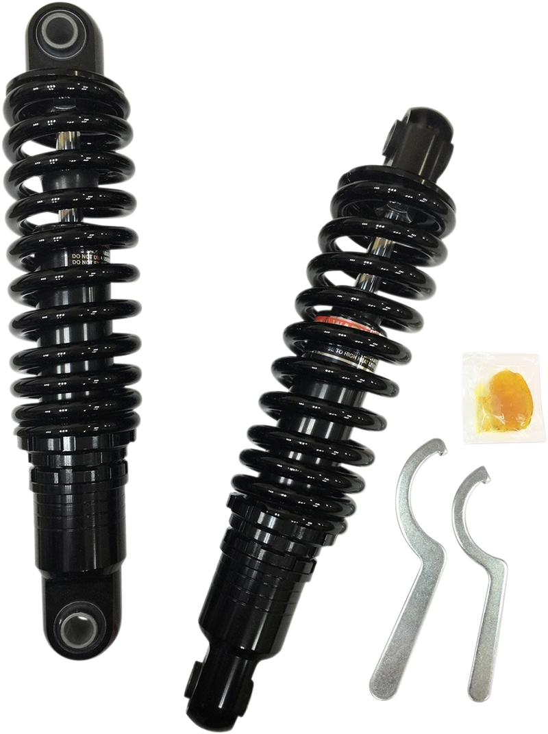 DRAG SPECIALTIES SHOCKS, DRAG SPECIALTIES SHOCKS Premium 12-inch Ride-Height Adjustable Heavy Duty Black C16-0156HB