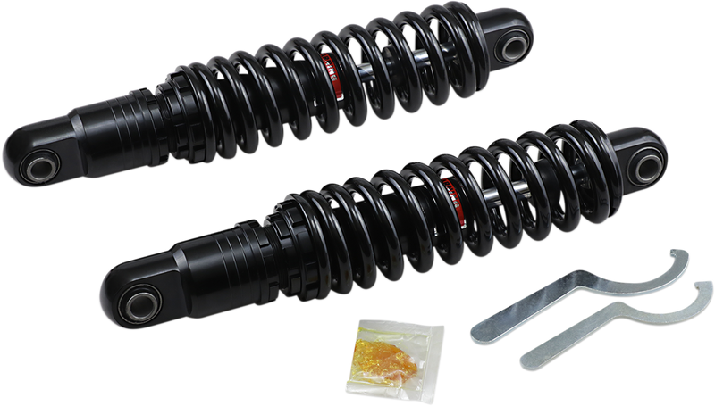 DRAG SPECIALTIES SHOCKS, DRAG SPECIALTIES SHOCKS Premium Ride-Height Adjustable 13-Inch Black Heavy Duty – Part C16-0157HB