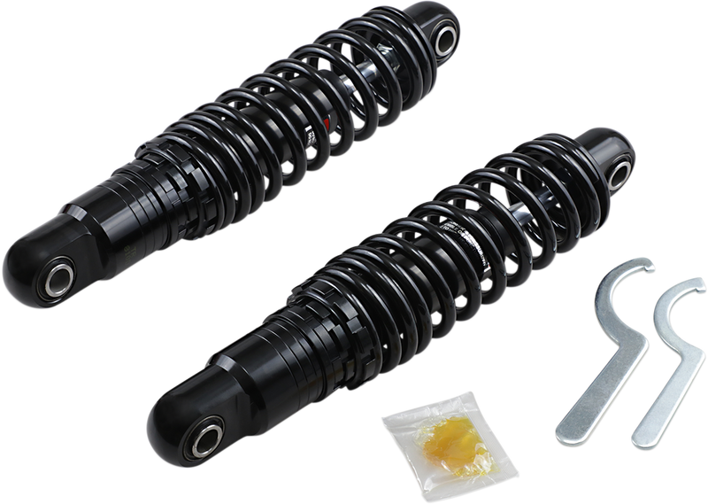 DRAG SPECIALTIES SHOCKS, DRAG SPECIALTIES SHOCKS Premium Ride-Height Adjustable Shocks - 12 inch - Heavy Duty - Black C16-0162HB