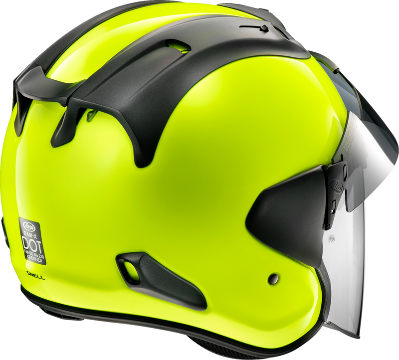 ARAI HELMETS, ARAI HELMETS Ram-X Helmet Small Fluorescent Yellow with VAS-Z Shield System
