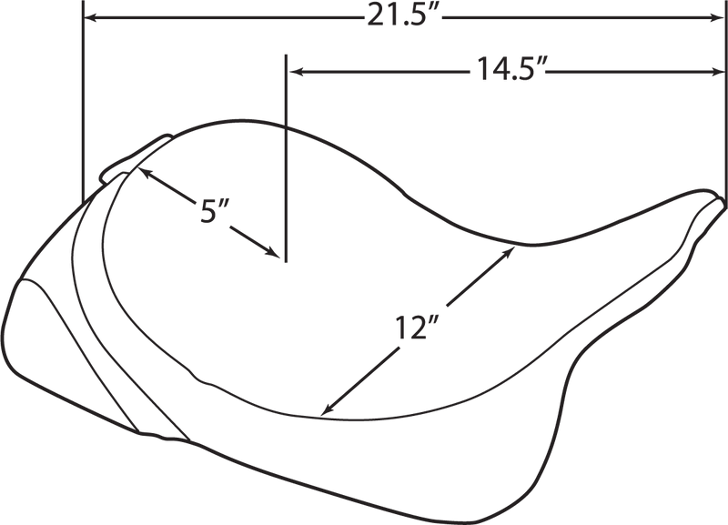 DRAG SPECIALTIES SEATS, DRAG SPECIALTIES SEATS Solo Seat - Mild Stitched with Driver Backrest for FL 2008-2023 - Part 0801-0886