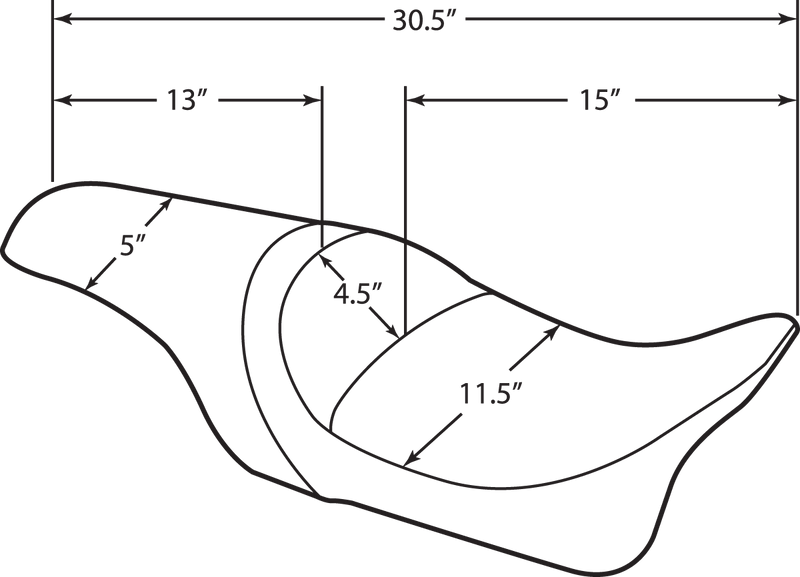 DRAG SPECIALTIES SEATS, DRAG SPECIALTIES SEATS Predator Seat - Smooth for Harley FL '08-'23 (Part Number 0801-1060)