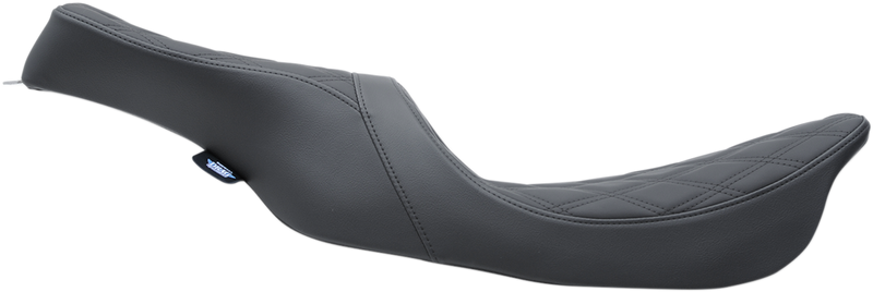 DRAG SPECIALTIES SEATS, DRAG SPECIALTIES SEATS Predator 2-Up Seat for Harley-Davidson FL 1999-2007 - Black Stitching, Double Diamond Pattern