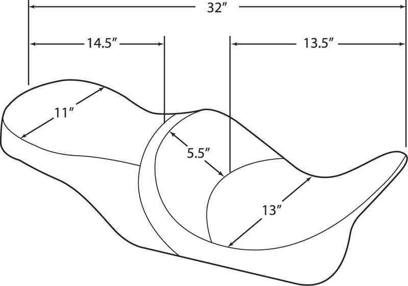 DRAG SPECIALTIES SEATS, Drag Specialties Seats Low Forward Touring Seat - Double Diamond for FLHR/FLHX 1997-2007 (Part No. 0801-1169)