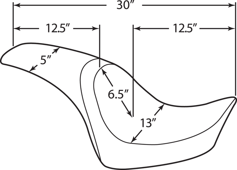 DRAG SPECIALTIES SEATS, Drag Specialties Seats Predator Seat - Smooth for FXS/FLS '11-'17 | Part #0802-0925