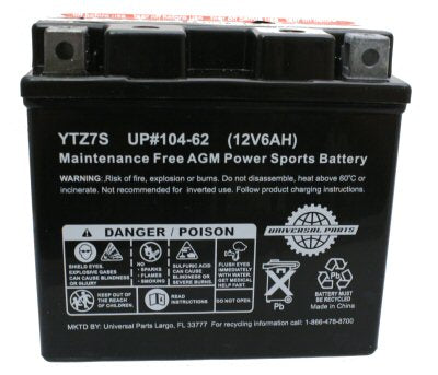 Universal Parts YTZ7S 12V 6AH AGM Battery