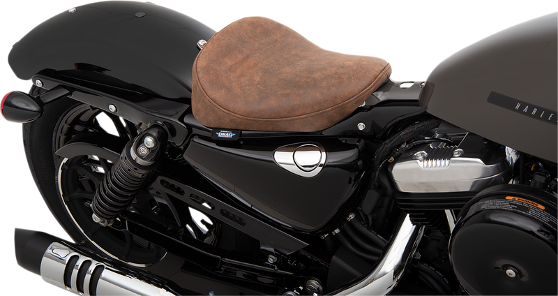 DRAG SPECIALTIES SEATS, Drag Specialties Seats Bobber Solo Seat - Brown Distressed for Harley XL 2010-2022 (Part #0804-0742)