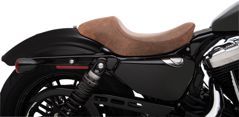 DRAG SPECIALTIES SEATS, Drag Specialties Seats 3/4 Solo Seat for XL Models (2004-2022) - Brown Distressed, Part #0804-0747