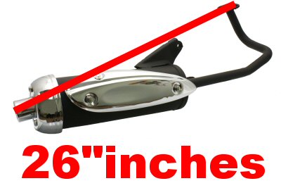 Universal Parts Exhaust System w/ Muffler - 139QMB Engines