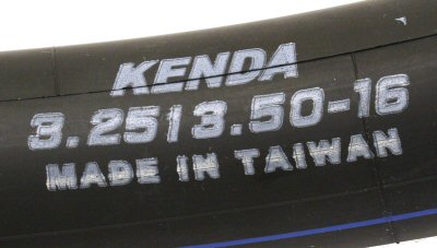 Kenda Brand 3.25/3.50-16 Inner Tube