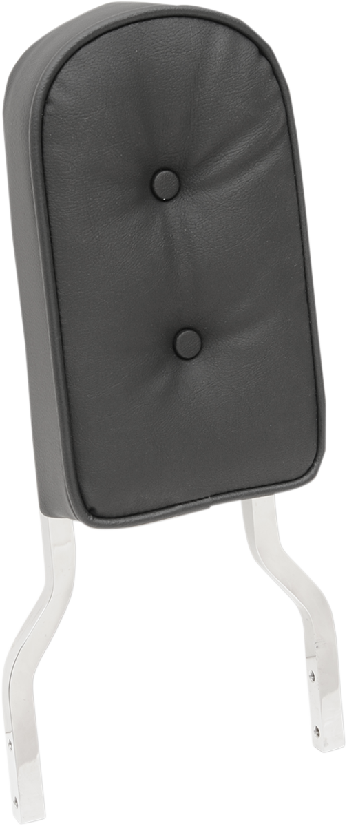 DRAG SPECIALTIES SEATS, Drag Specialties Seats Tall Sissy Bar Pad with Pillow and Piping - Black (Part No. 0822-0300)
