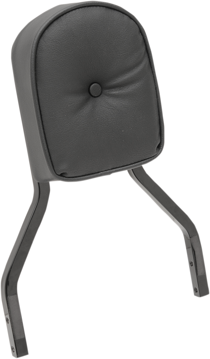 DRAG SPECIALTIES SEATS, Drag Specialties Seats Short Sissy Bar Pad with Piping - Black (Part No. 0822-0301)
