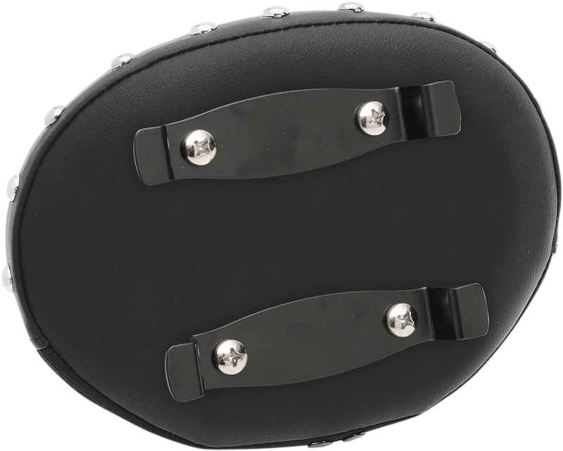 DRAG SPECIALTIES SEATS, Drag Specialties Seats Studded Oval Sissy Bar Pad in Black (Part #0822-0342)