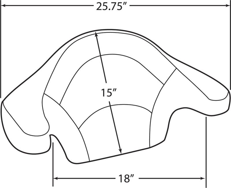 DRAG SPECIALTIES SEATS, DRAG SPECIALTIES SEATS Tourpak Pad – Double Diamond Stitched for FLHR/S '14-'25 | Part 0822-0356