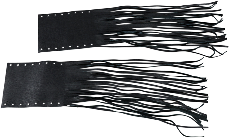 DRAG SPECIALTIES SEATS, Drag Specialties Seats Fringed Leather Grip Covers for 1-Inch Bars - Rubber or Foam Grip Options