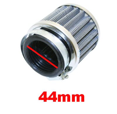 Universal Parts Compact Chrome Performance Air Filter - 44mm