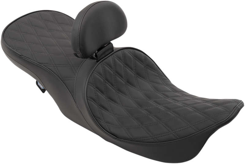 DRAG SPECIALTIES SEATS, DRAG SPECIALTIES SEATS EZ Glide II Backrest - Small, Solar Reflective Leather, Part #0822-0133
