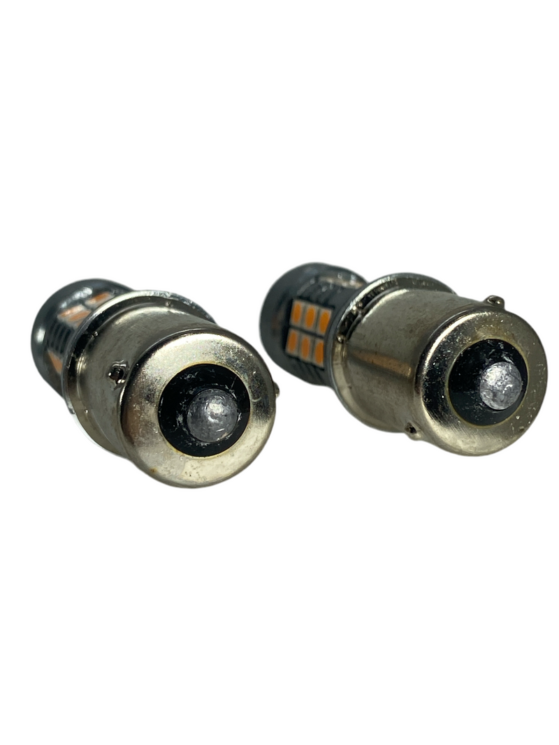 LED Turn Signal Bulb Set 1156 BAU15S - Amber (2 Bulbs)