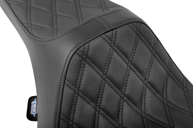 DRAG SPECIALTIES SEATS, Drag Specialties Seats Predator III Seat - Double Diamond Black for FLT/FLH 2023-2024 - Part 4686B
