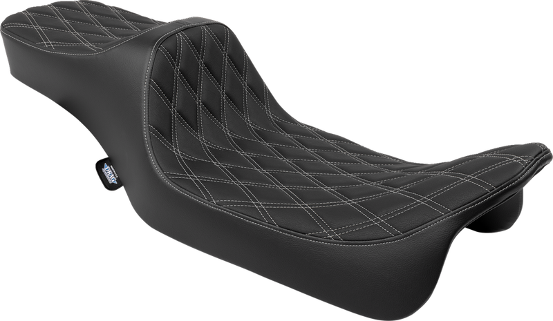 DRAG SPECIALTIES SEATS, DRAG SPECIALTIES SEATS Predator III Extended Reach Double Diamond Seat for Harley FLH/FLT 2008-2024, Part #4687C