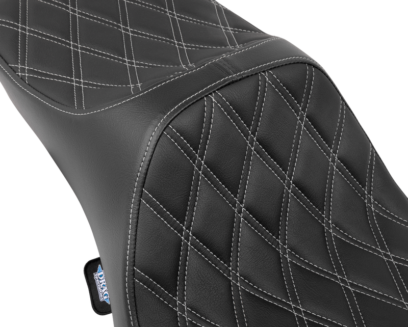 DRAG SPECIALTIES SEATS, DRAG SPECIALTIES SEATS Predator III Extended Reach Double Diamond Seat for Harley FLH/FLT 2008-2024, Part #4687C