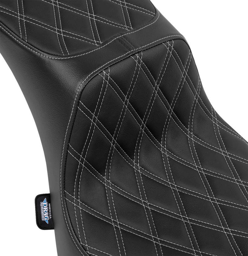 DRAG SPECIALTIES SEATS, DRAG SPECIALTIES SEATS Performance Predator 2-Up Seat with Vinyl Cover for Harley FL Models 2000-2017, Part 4689C