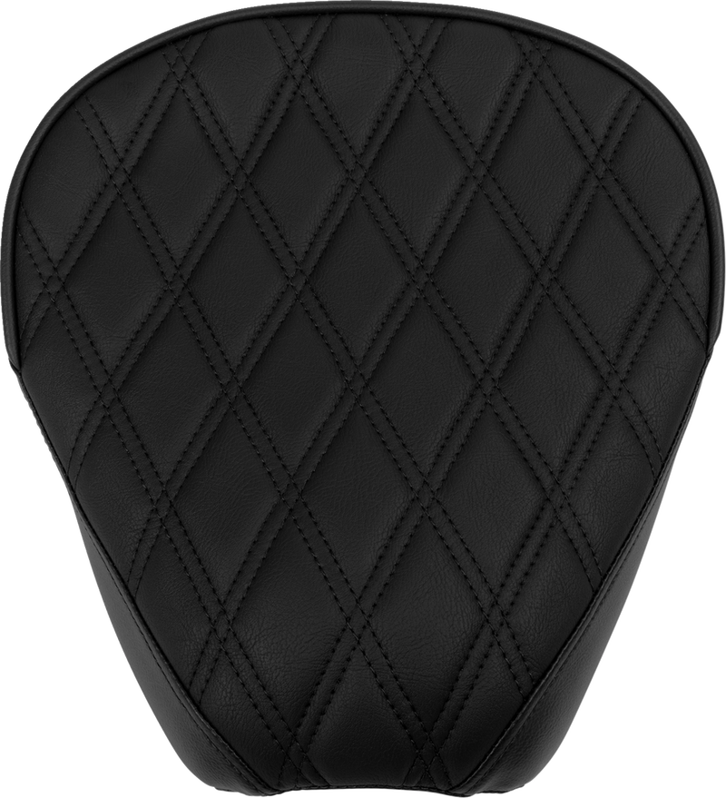 DRAG SPECIALTIES SEATS, DRAG SPECIALTIES SEATS Rear Solo Seat - Wide, Double Diamond Pattern, Black Stitch for Harley FL 1997-2023 (Part 4698B)