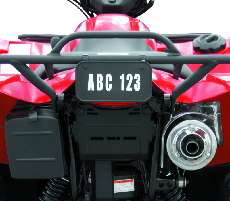 QuadBoss, QuadBoss ATV License Plate Kit - Black for Powersports Vehicles