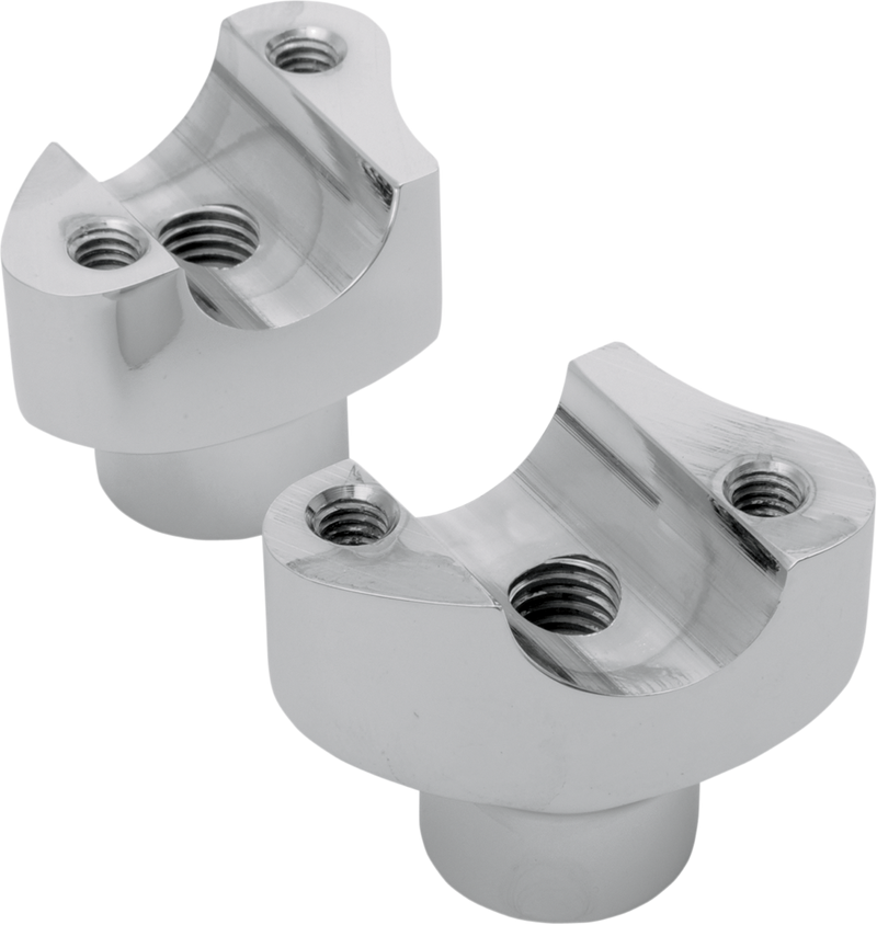 DRAG SPECIALTIES, Drag Specialties Forged Aluminum Handlebar Risers - Straight - 1.7" - Chrome (Part #241616)