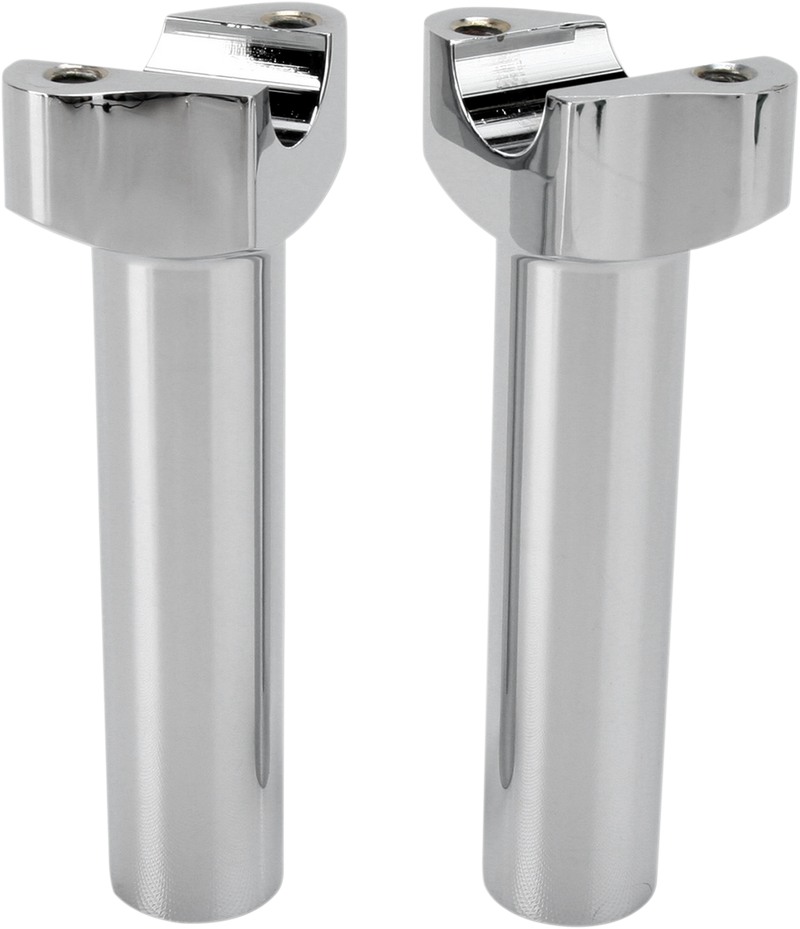 DRAG SPECIALTIES, DRAG SPECIALTIES Forged Aluminum Handlebar Risers - Straight - 5-1/2" - Chrome, Part 241003