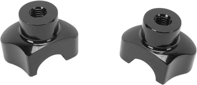 DRAG SPECIALTIES, DRAG SPECIALTIES Forged Aluminum Handlebar Risers - Straight - 1.7 inch - Black, Part Number 241617