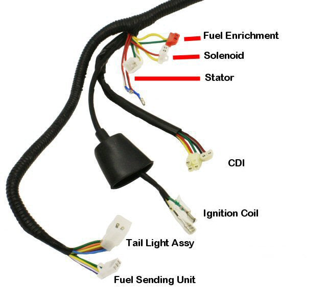 Complete GY6 125/150cc Wire Harness: Sport Models
