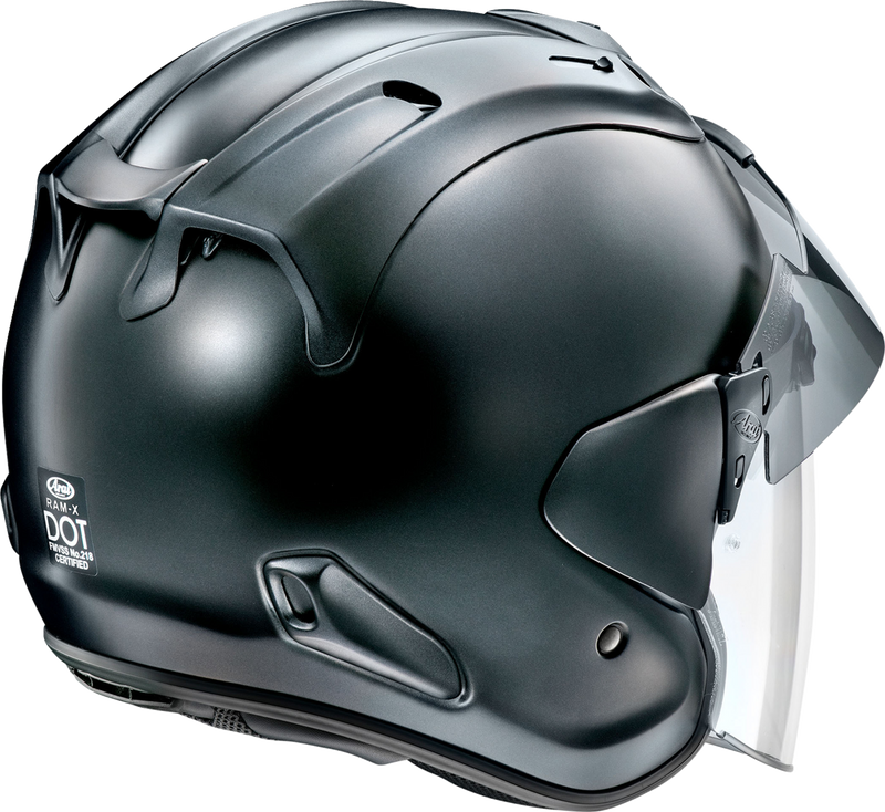 ARAI HELMETS, Arai Helmets Ram-X Black Frost XL - Model 0104-3392 with VAS-Z Shield System and Removable Earcup Covers