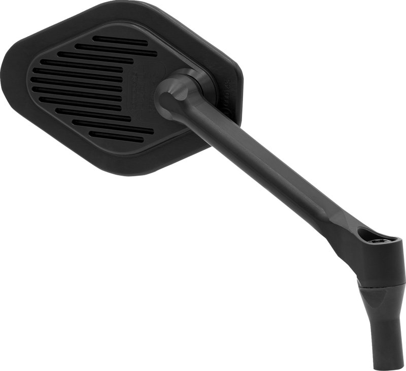 DRAG SPECIALTIES M03-10R Adjustable Diamond Black Short Stem Right Mirror
