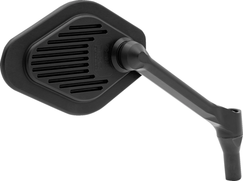 DRAG SPECIALTIES M03-10R Adjustable Diamond Black Short Stem Right Mirror