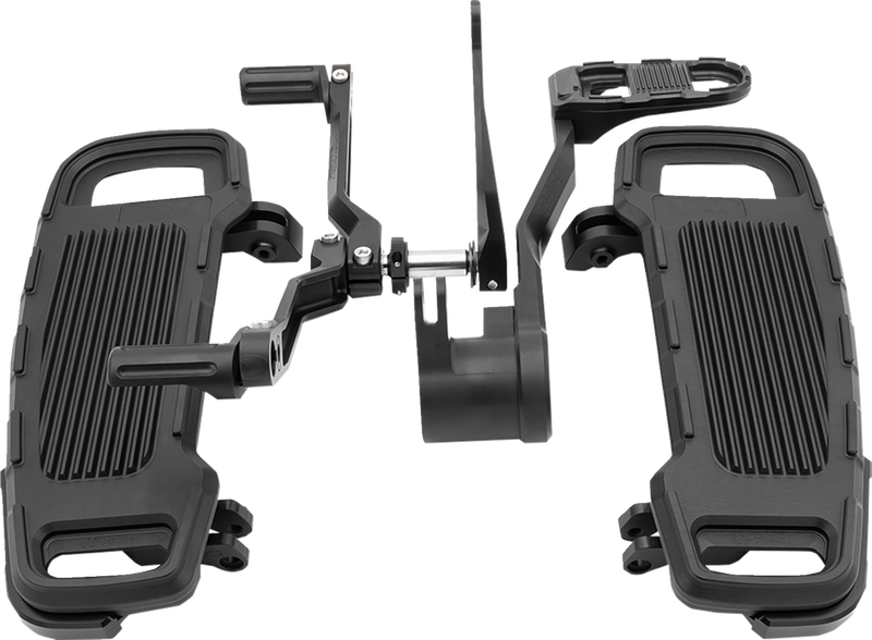 DRAG SPECIALTIES, DRAG SPECIALTIES Adjustable Black Floorboard Kit CU-B001 for Harley-Davidson