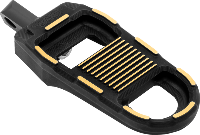 DRAG SPECIALTIES Adjustable Foot Pegs - Black/Gold RGK2-B003 for Motorcycles