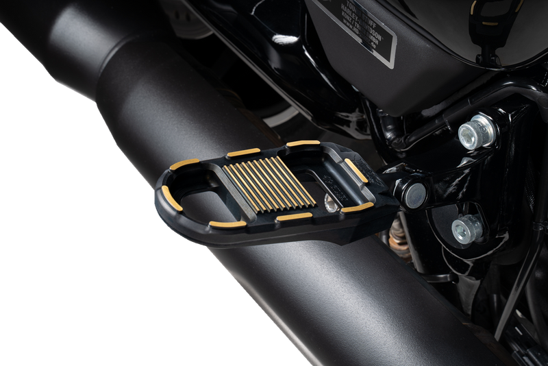 DRAG SPECIALTIES Adjustable Foot Pegs - Black/Gold RGK2-B003 for Motorcycles
