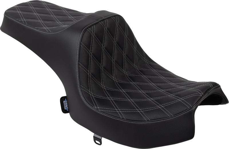 DRAG SPECIALTIES SEATS, DRAG SPECIALTIES SEATS Predator III Seat - Vinyl with Double Diamond Stitching for Challenger '20-'25, Part 4718C