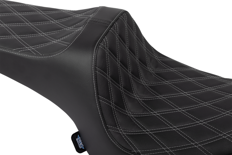 DRAG SPECIALTIES SEATS, DRAG SPECIALTIES SEATS Predator III Seat - Vinyl with Double Diamond Stitching for Challenger '20-'25, Part 4718C